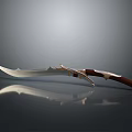 Sculptural Carving Decorative Knife Featuring Artistic Blade And Intricate Wooden Handle Design