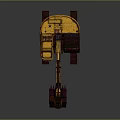 Detailed Yellow Construction Excavator 3D Model With Tracked Undercarriage And Front Bucket