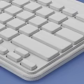 Black Slim Computer Keyboard With Chiclet Keys And Compact Design For Desktop Use 3d model