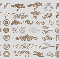 Chinese-style Carved Pattern Totem Window Carved Pane 3d model