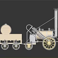 Steam Powered Functional Vehicle With Wooden Cart And Barrel Load Vintage Model