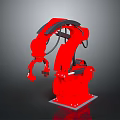 Red Industrial Robotic Arm Commercial Equipment For Automated Manufacturing Applications