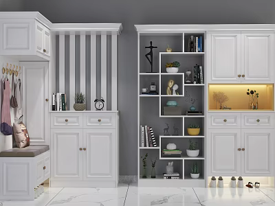 Jane European Shoe Cabinet Hall Cabinet 3d model Jane European Shoe Cabinet Hall Cabinet 3d model