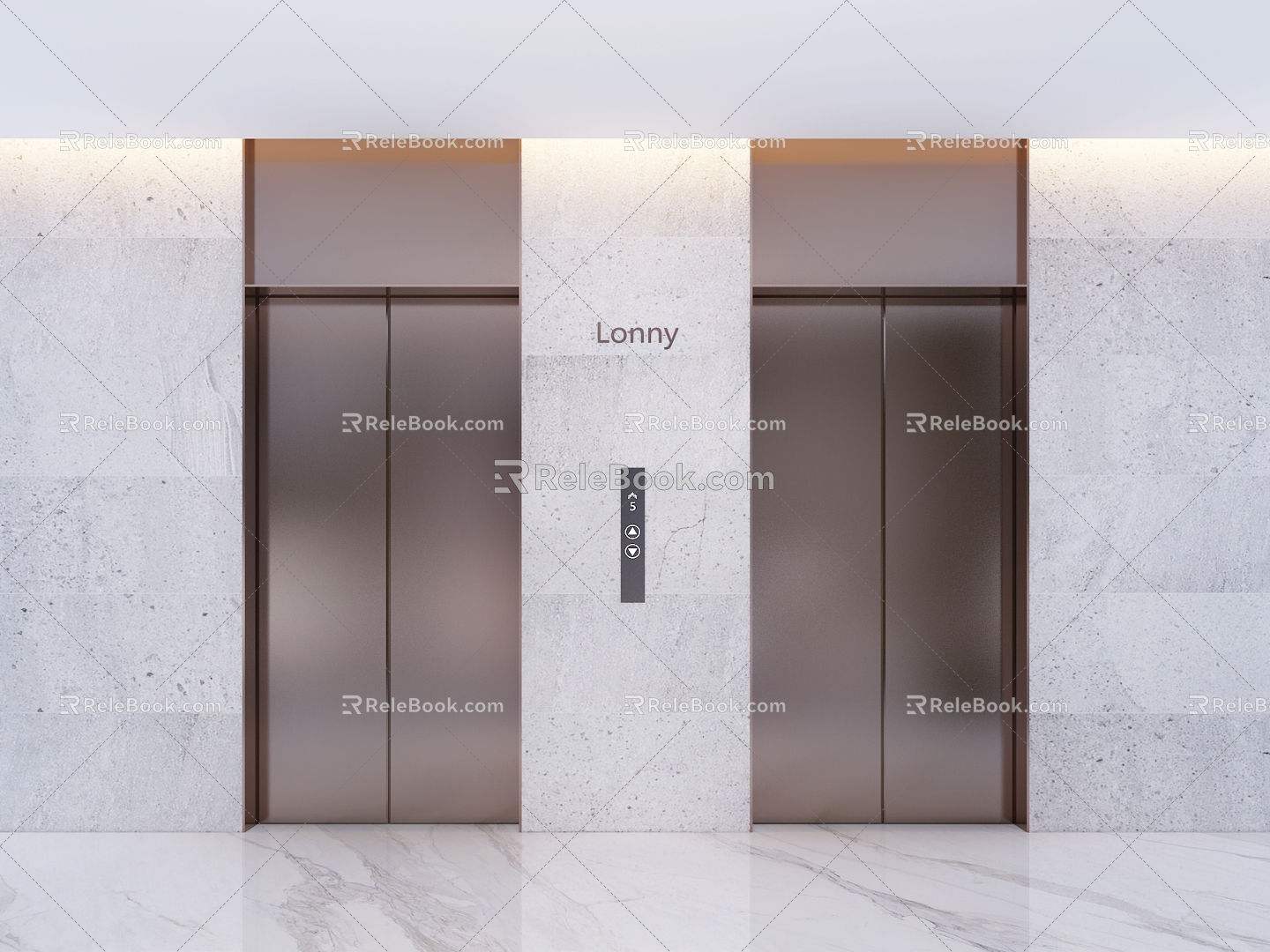 Elevator Hall Elevator Door Elevator 3d model