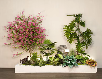 Plant landscaping green plant flower box plant combination plant pile flower pond flower bed flower border flowers and plants 3d model