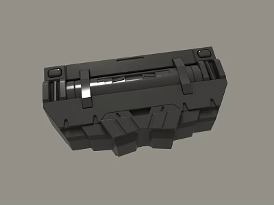 Industrial Black Mechanical Component With Bolted Design And Structural Parts 3d model