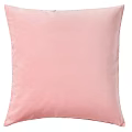 Soft Pink Velvet Decorative Pillow With Square Shape For Living Room