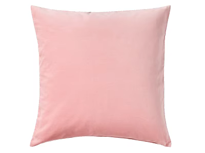 Soft Pink Velvet Decorative Pillow With Square Shape For Living Room 3d model