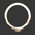 Elegant Gold Ring With Twisted Design Band And White Gemstone