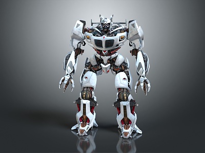 Modern Robot Warrior Mechanical Combat Police Mechanical Armor model