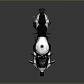 Sleek Modern Sport Motorcycle Design With White Body Black Seat And Alloy Wheels