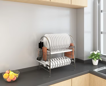 Modern Tableware Bowl Rack 3d model