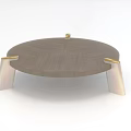 Four Modern Coffee Tables With Unique Bases And Round Top Design Collection 3d model