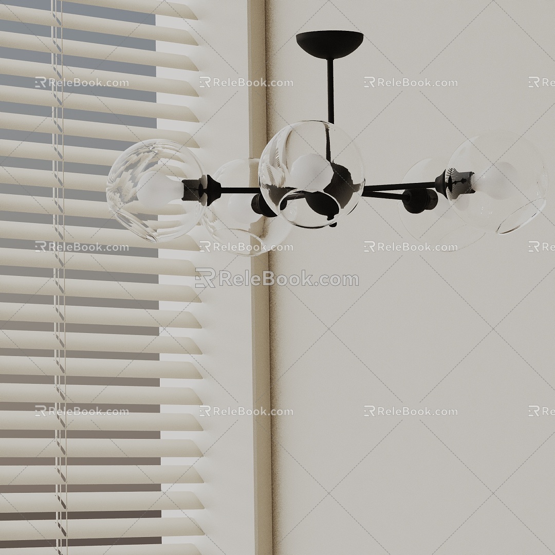 Modern chandelier 3d model