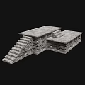 Ancient Architectural Stone Structure with Traditional Steps and Platform Design