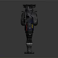 Tactical Uniform Coat With White Stripes Backpack Functional Boots And Gear Design