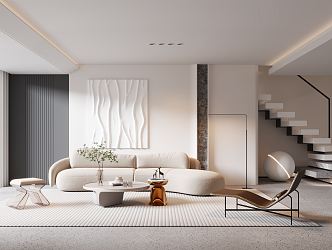 modern living room 3d model