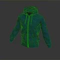 Stylish Blue Zippered Hoodie Casual Long Sleeve Design With Front Pocket