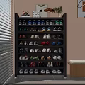 Modern Large Capacity Multi Tier Grey Shoe Cabinet For Household Footwear Neat Storage Organization