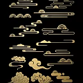 New Chinese Carved Chinese Xiangyun Moire Xiangyun 3d model
