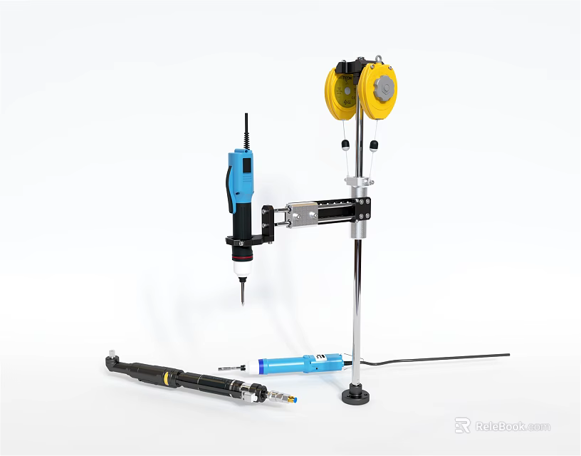 Essential Hardware Tools Kit With Electric Drill Adjustable Wrench Tape Measure And Screwdriver Set 3d model