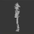 Smart Machine Humanoid Robot With Detailed Metallic Silver Mechanical Structure