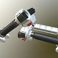 DOF 3D Model Mechanical Equipment With Industrial Arm And Pipe Components