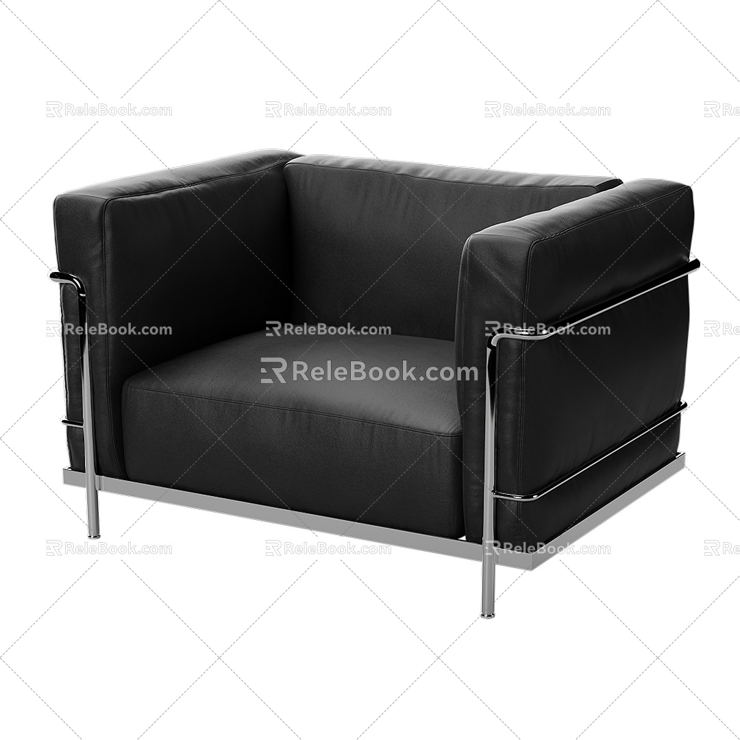 Large comfortable armchair replica 3d model