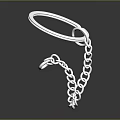 Stylish Unique Silver Safety Pin Fashion Accessory With Shiny Chain Detail