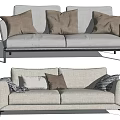 Modern Double Sofa Double Sofa Combination 3d model