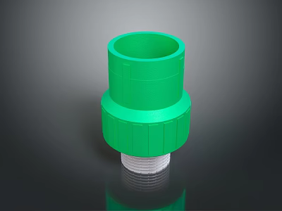 Green Modern Light Fixture Combination With Cylindrical Plastic Components And White Base 3d model