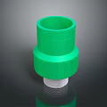 Green Modern Light Fixture Combination With Cylindrical Plastic Components And White Base 3d model