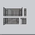 Floor-to-Ceiling Windows Design With Various Opening Styles For Modern Interior Spaces 3d model