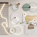 Modern Wall Decor Design With Geometric Shapes Lighting And Textured Elements