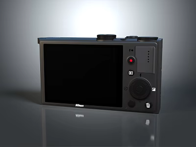 Black Nikon Tablet Computer With Large Screen And Functional Control Buttons 3d model