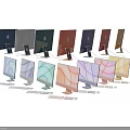 Colorful Modern Computer Monitors With Various Hues And Sleek Design Arrangement