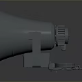Gray Horn Speaker System With Control Box And Connecting Cable