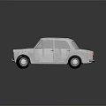 Vintage White Classic Car With Textured Body Headlights Grille And Shiny Wheels