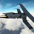 Jet Fighter Flying In Blue Sky With Clouds Firing Missile