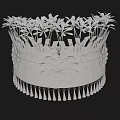 Exquisite Silver Crown Jewelry With Intricate Leaf And Floral Decorations And Tassels