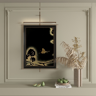 New Chinese Abstract Hanging Painting 3d model