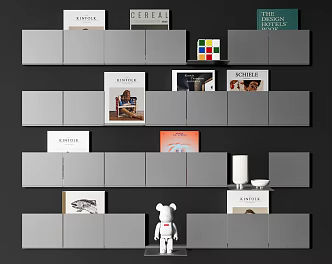 Minimalist Bookshelf Wall-mounted Bookshelf Invisible Bookshelf 3d model