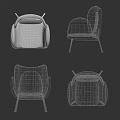 Modern High Back Soft Upholstered Leisure Armchair With Sturdy Wooden Legs For Cozy Home Relaxation