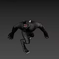Fierce Wolf Like Game and Movie Character 3D Model with Sharp Fangs and Claws