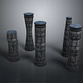Columns Stone Columns Stone Columns Old Columns Roman Columns Roman Columns Classical Columns Greek Columns 3d model