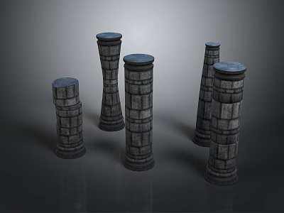 Columns Stone Columns Stone Columns Old Columns Roman Columns Roman Columns Classical Columns Greek Columns 3d model