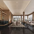 Modern Luxury Real Estate Sales Office With Spacious Negotiation Lounge And Elegant Warm Interior Decoration