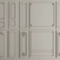 Decorative Gypsum Moldings With Various Classic Patterns For Interior Design Projects 3d model