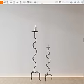 Simple Decorative Candlestick 3d model