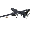 Modern Military Drone Weapon System Featuring Long Range Surveillance And Strike Capabilities 3d model
